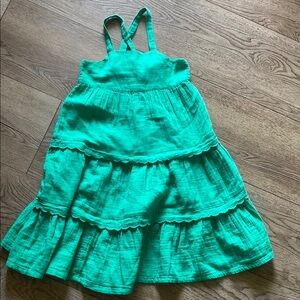 GAP Blue and Green Ruffled Tiered Sundress